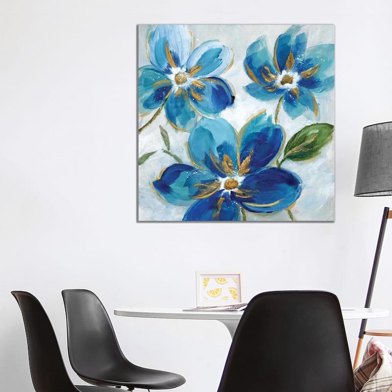 iCanvas "Flowering Blues I" by Nan Canvas Print - 37x37x1.5
