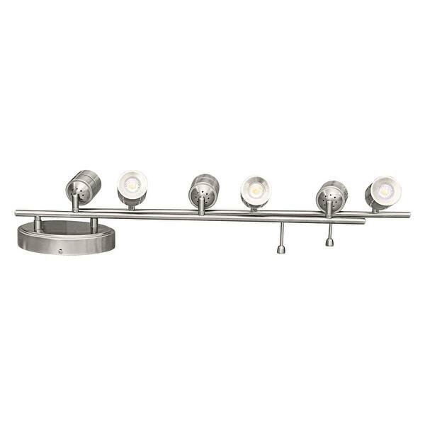 slide 2 of 7, 6 Light LED Fixed Rail - 6 Head Track Light 6 Head Track Light