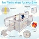 preview thumbnail 8 of 7, Gymax 81'' x 57'' Extra Large Playpen for Babies & Toddlers - Grey