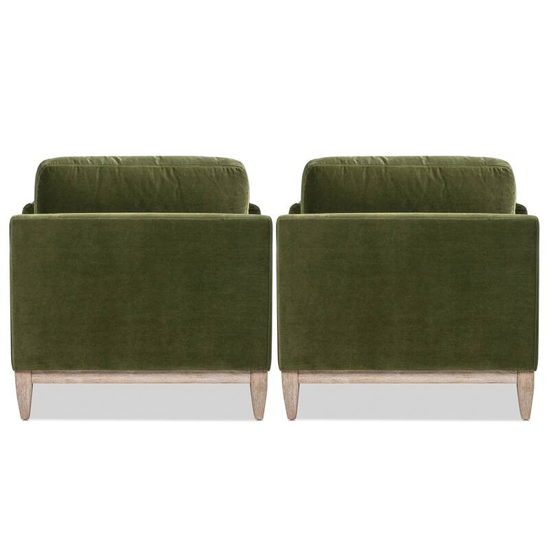 Pasadena 36" Wide Modern Farmhouse Velvet Accent Arm Chair