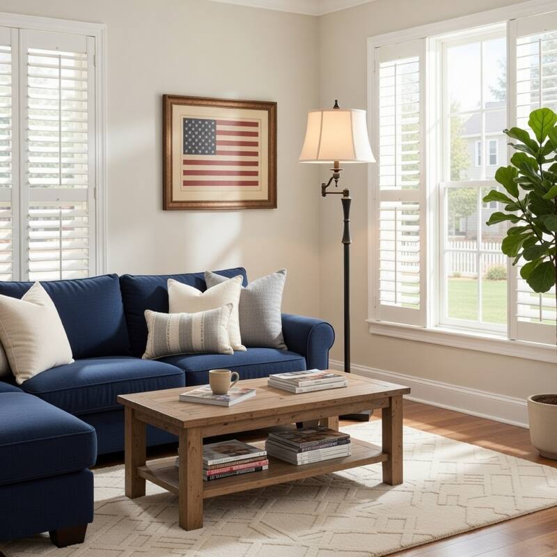 Metal Body Floor Lamp with Fabric Tapered Bell Shade, Beige and Black