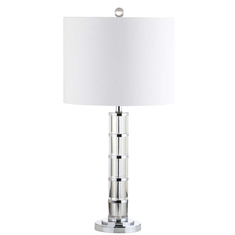 June 26" Crystal LED Table Lamp, Clear/Chrome by JONATHAN Y
