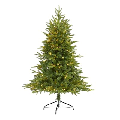 5’ Pre-Lit Colorado Mountain Christmas Tree, Clear LED Lights - 5 Foot