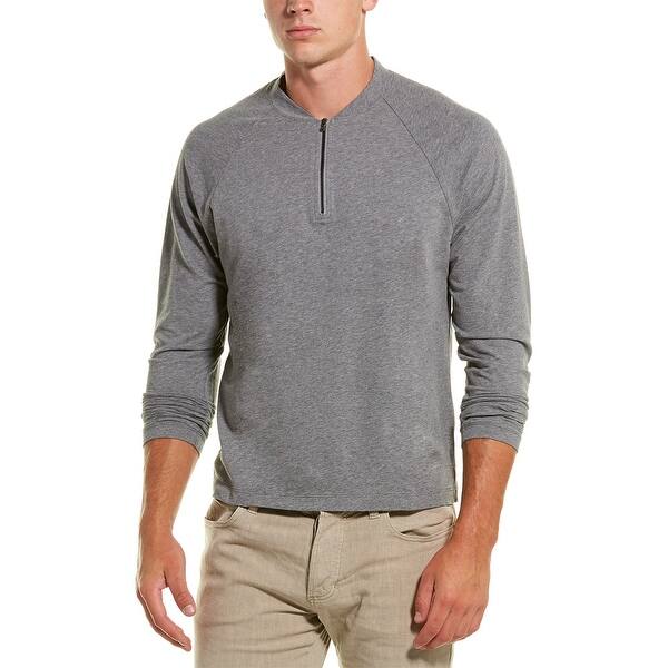 Shop James Perse Half Zip Baseball Pullover Hgrp On Sale