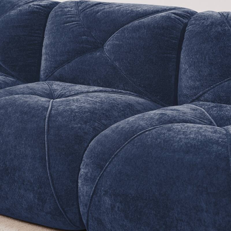 Sofa Couches With boneless Sofa,Soft Velvet Fabric,Bottom Anti-Slip Design