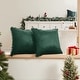 preview thumbnail 24 of 89, Deconovo Velvet Pom-poms Throw Pillow Covers 2 PCS(Cover Only) 12x20 - Amy Green