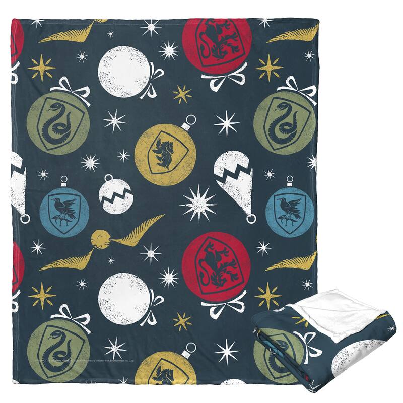 Warner Brothers Harry Potter House Ornaments Silk Touch Throw Blanket