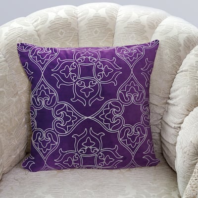 Hadzic Contemporary Purple Accent Pillows (Set of 2) by Gracewood Hollow