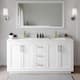 Option White / Giotto Quartz Top / Brushed Gold Hardware