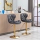 preview thumbnail 18 of 16, 2 Velvet Bar Stools with Chrome Footrest and Base Swivel Height Adjustable