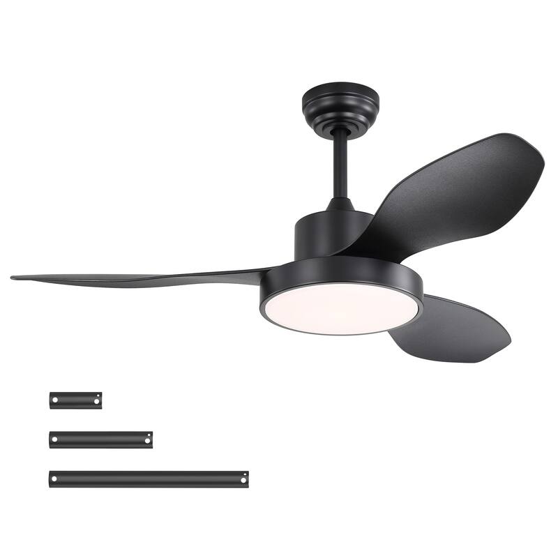47" 6 Speeds LED Ceiling Fan w/ Remote Control and Reversible DC Motor