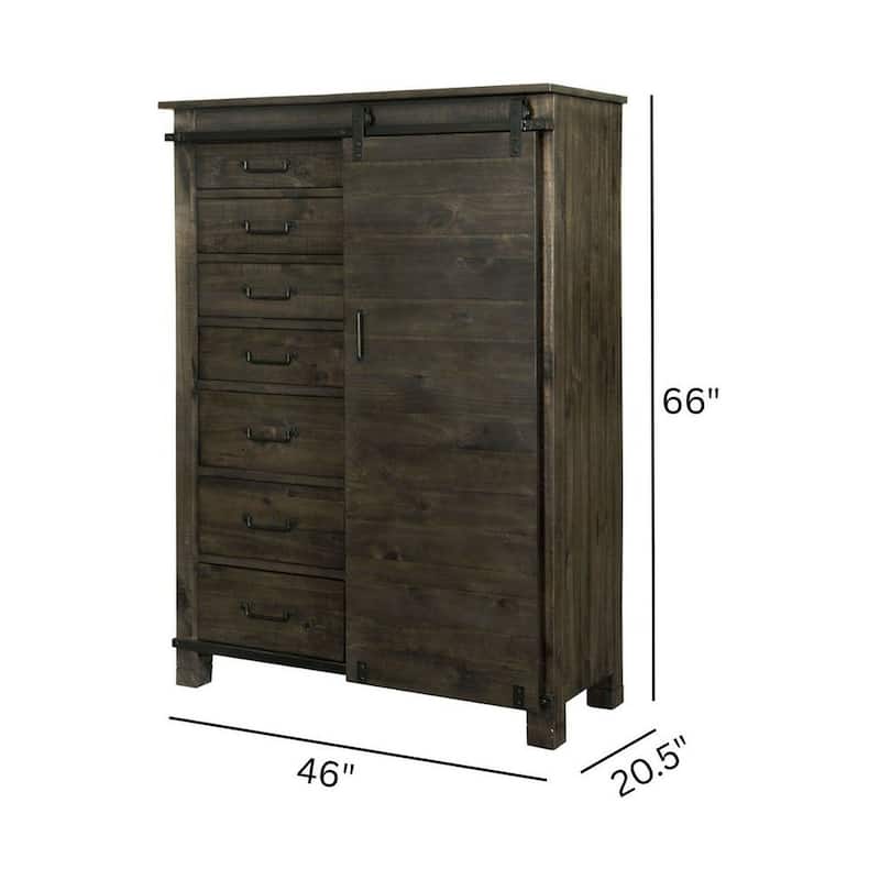 Magnussen Home Abington Weathered Charcoal Door Chest