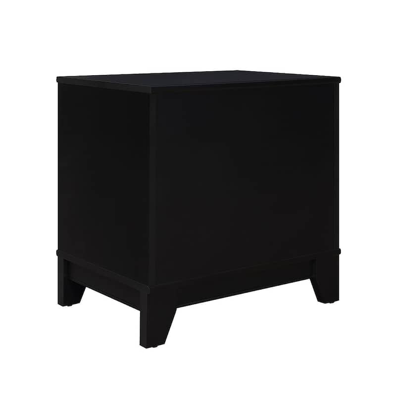 Manhattan Comfort Sheridan Modern Cane Nightstand Set of 2