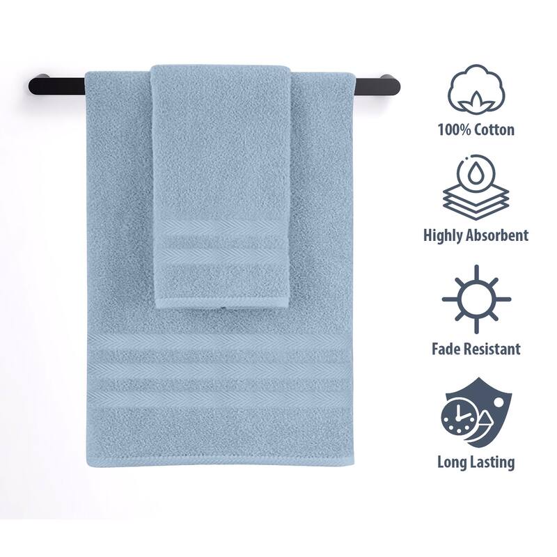 Home Sweet Home 6-Piece 650 GSM Cotton Bath Towel Set
