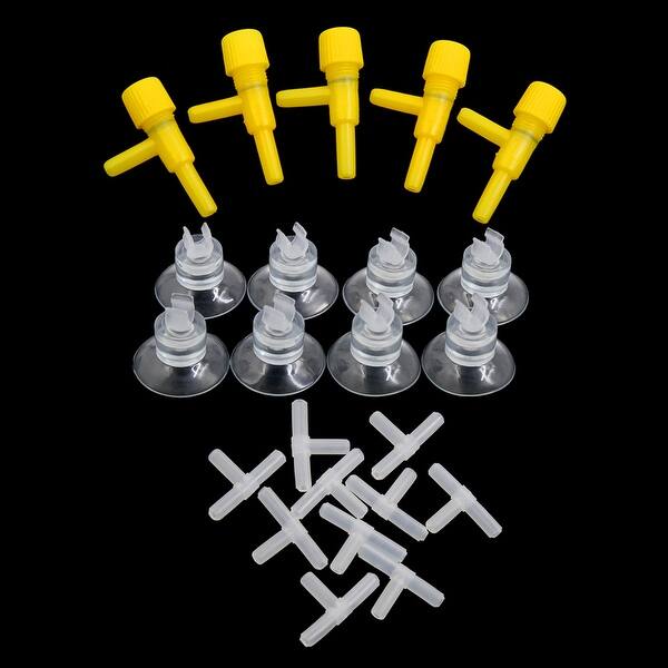 Shop Yellow Clear Plastic Air Control Valve Sucker Clip Aquarium