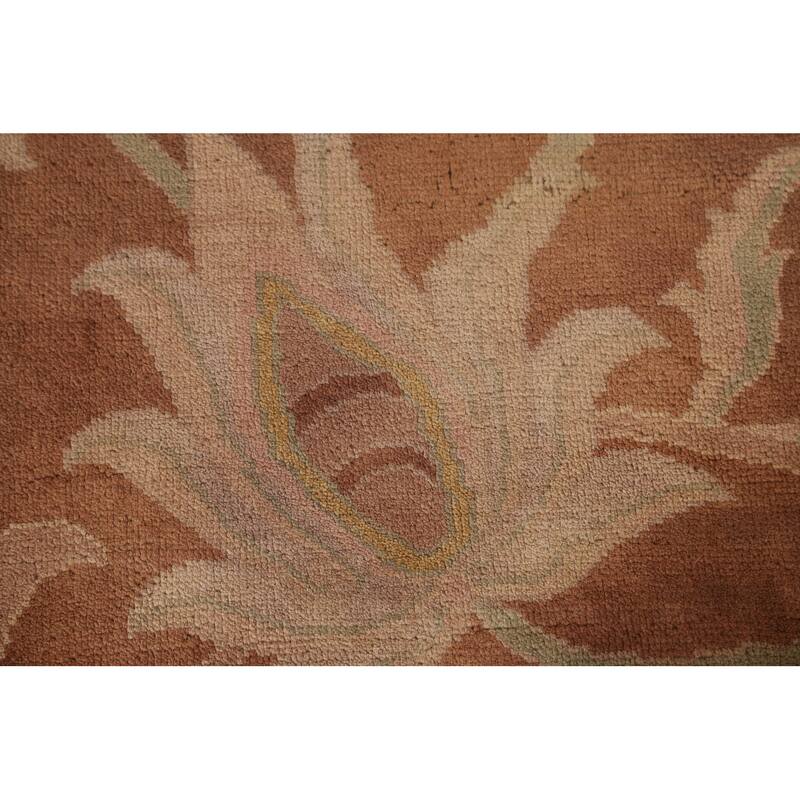 Traditional Floral Agra Indian Area Rug Handmade Wool Carpet - 9'3"x 12'4"