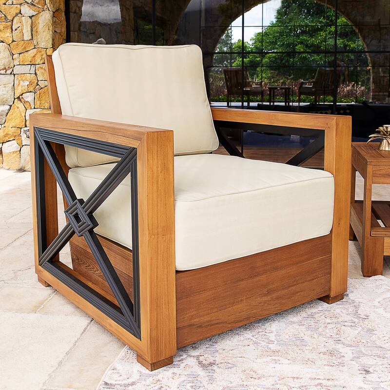 Cambridge Casual Provence Indonesian Teak 4-Piece Outdoor Conversation Set