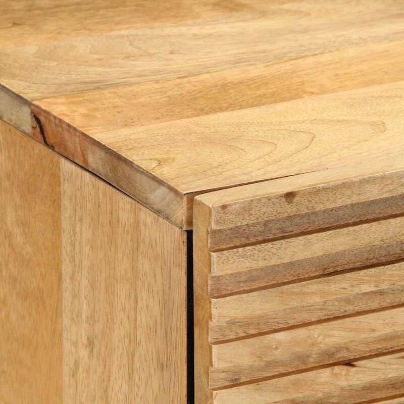 vidaXL Bedside Cabinet Brown Solid Mango Wood 19.7x13.0x23.6 in