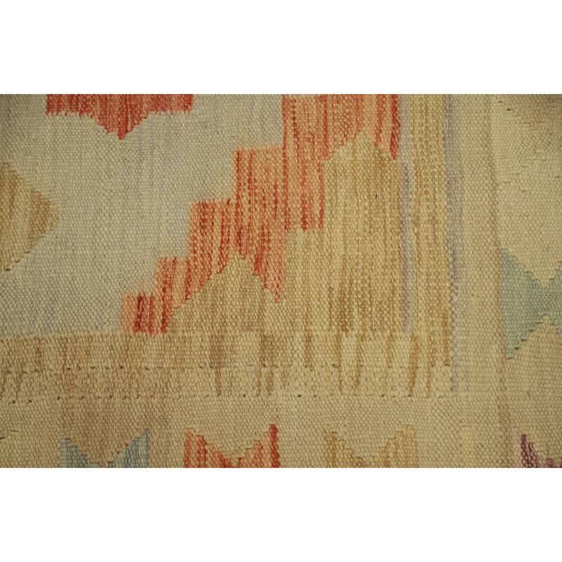 Hand Woven Oriental 100% Wool Carpet Southwestern Tribal Greys & Charcoal Kilim Area Rug - 6' 2'' X 3' 9''