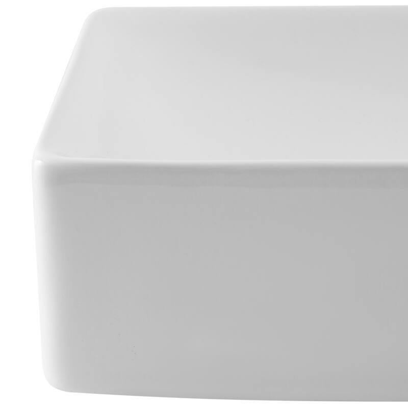 Felix Modern Wall Mounted Rectangular Ceramic Mini Sink, By JONATHAN Y