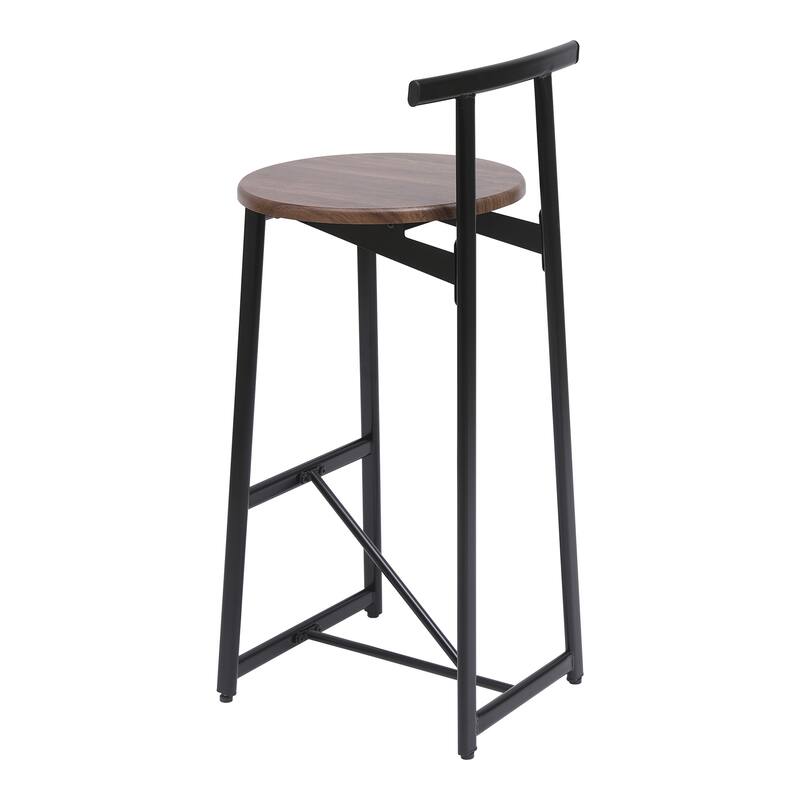 Bar Stools Kitchen Island Bar Chairs Set Of 3 Metal Counter Barstools With Backrest For Dining Pub Room