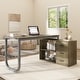 preview thumbnail 46 of 62, L-shaped executive desk With 3 Drawers for Home and Office