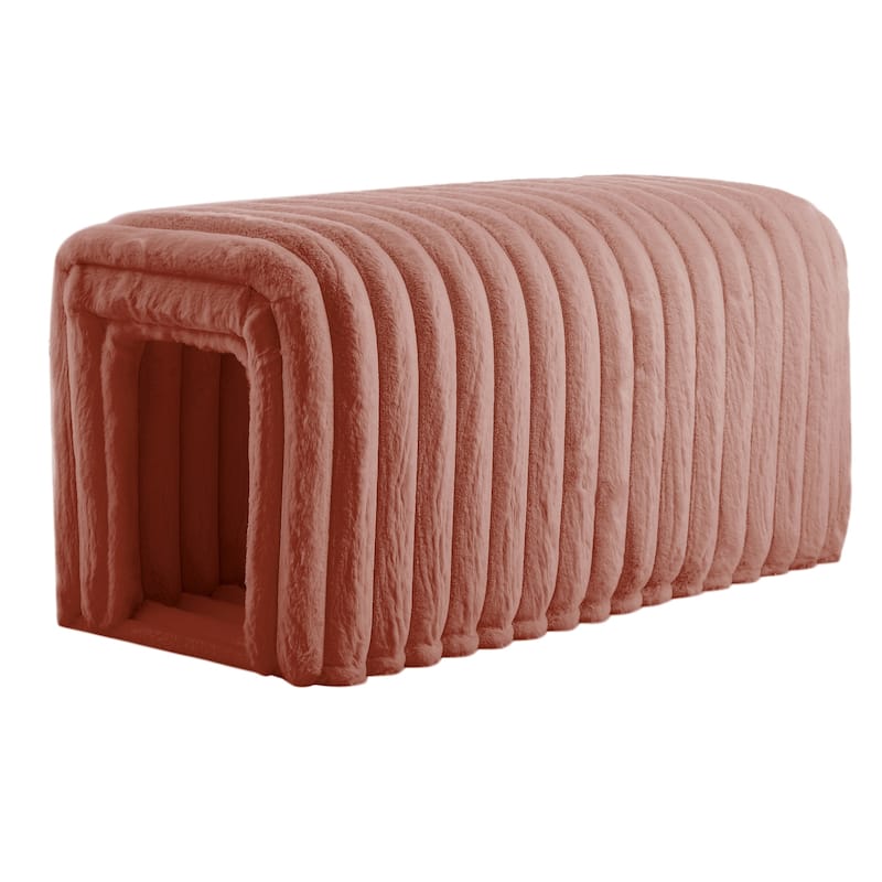 Pet Supplies Ottoman Storage Bench Corduroy Bench Cat's Nest to Hide for the Living Room, Entryway and Bedroom