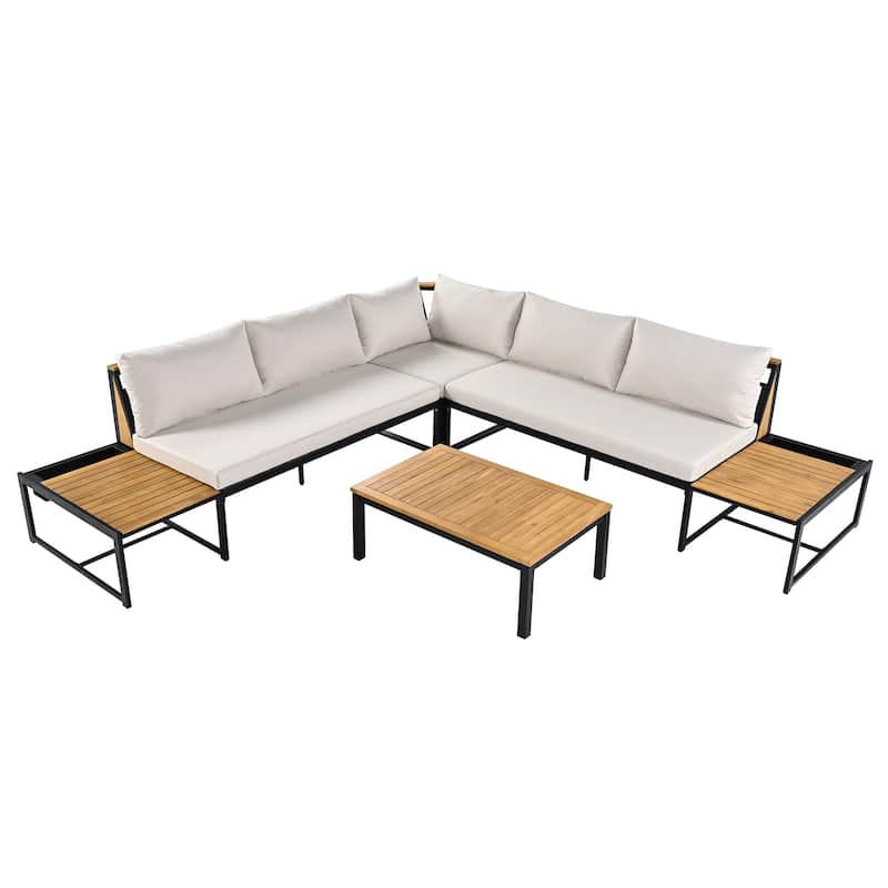 Sleek and Modern 4-Piece Patio Furniture Set by Leisure Zone