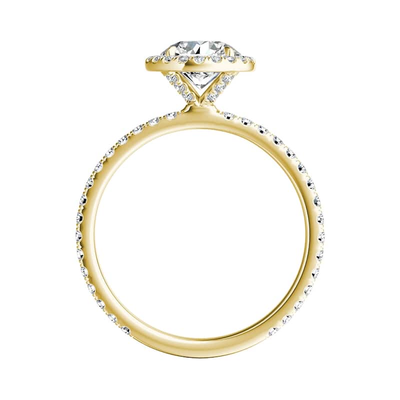 Auriya 14k Gold 4ctw Moissanite Halo Diamond Engagement Ring 5/8ct TDW