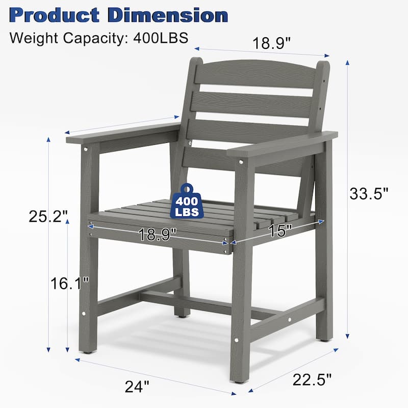 7-Piece HDPE Outdoor Dining Table Sets
