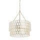 preview thumbnail 17 of 18, Two-Tier Capiz Honeycomb Chandelier - 20.0"L x 20.0"W x 12.0"H
