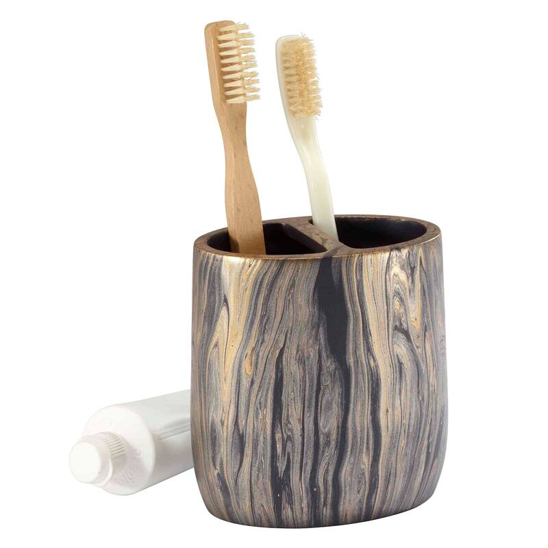 Nicole Miller Harper Toothbrush Holder - Black - Toothbrush Holder