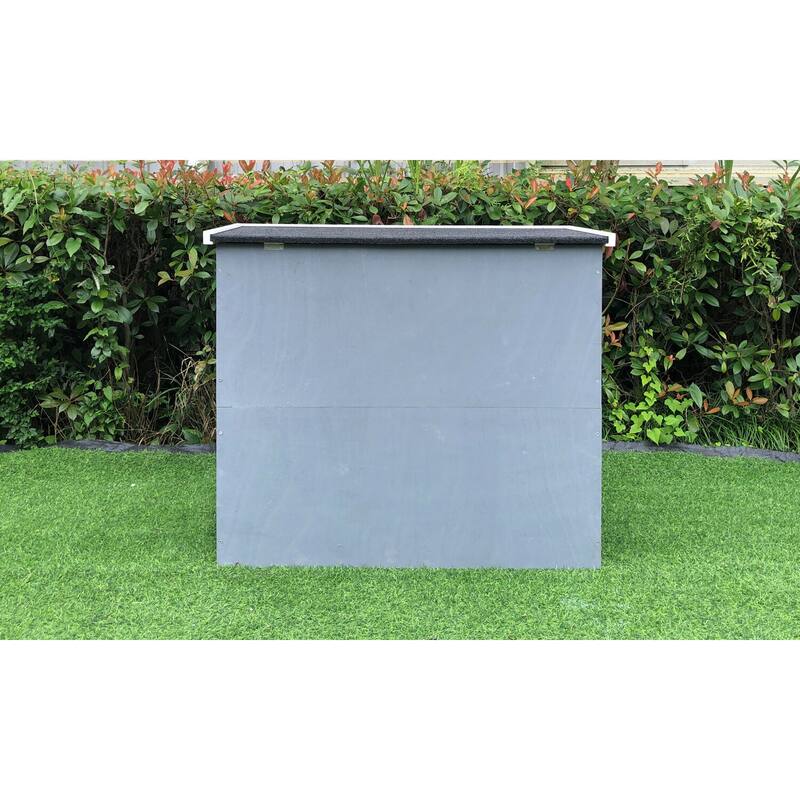 Hanover Outdoor Wooden 2-Story Rabbit Hutch with Ramp, Wire Mesh Run, Waterproof Roof, Removable Tray 3 Ft.W x 1.5 D x 2.6 H