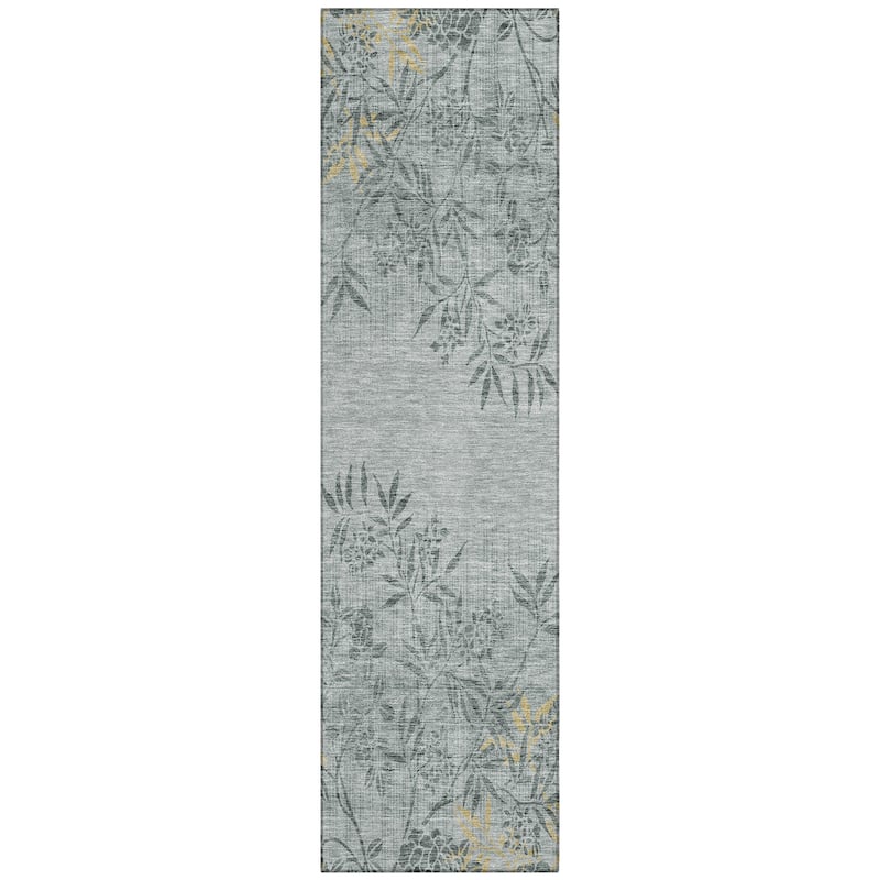 Machine Washable Indoor/ Outdoor Chantille Modern Garden Rug