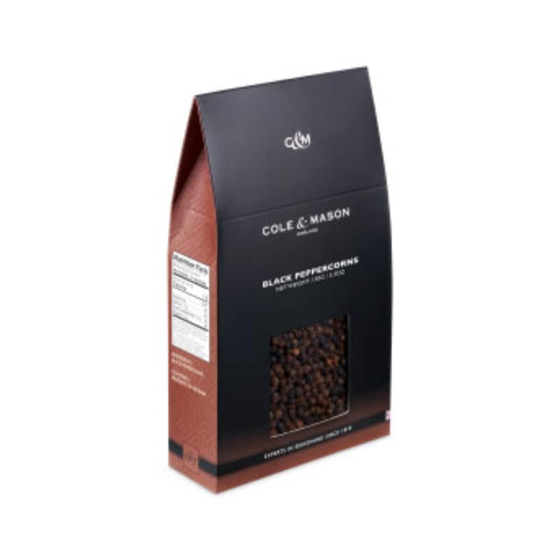 Cole & Mason Black Peppercorns Box Refill 5.3oz - Black