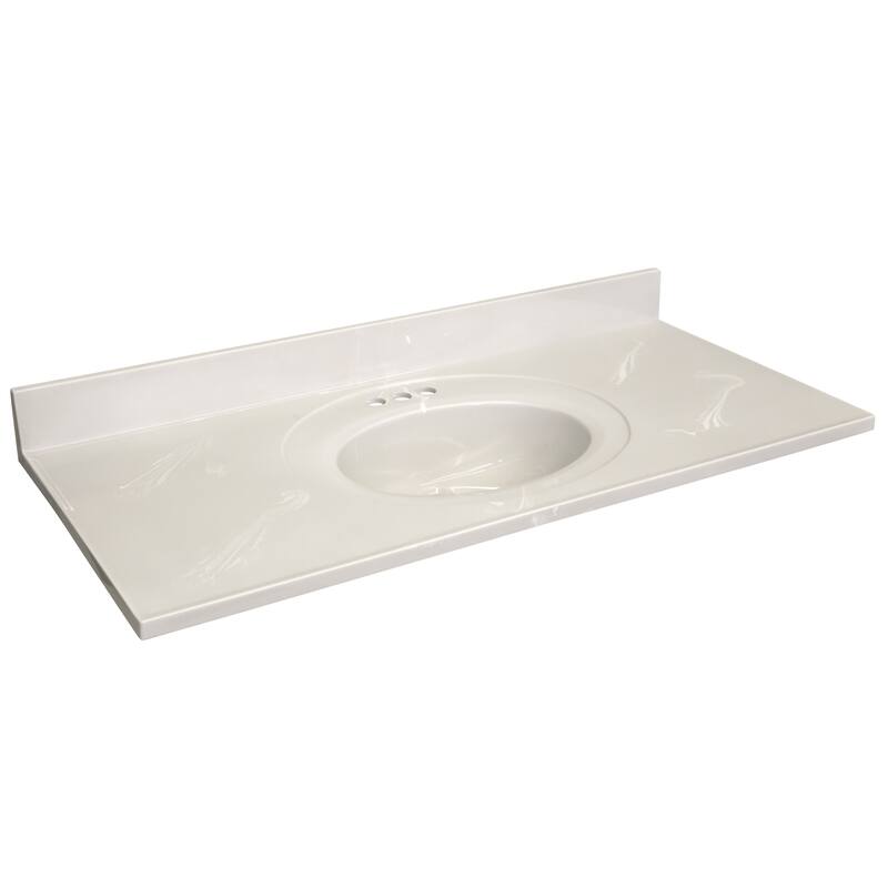 Design House Cultured Marble Vanity Top 49-Inch Single Bowl Sink