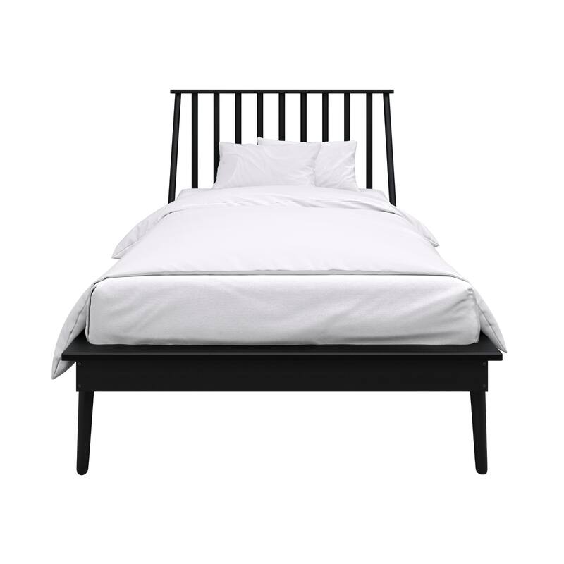 CraftPorch Vintage Wooden Kid Bed - Black