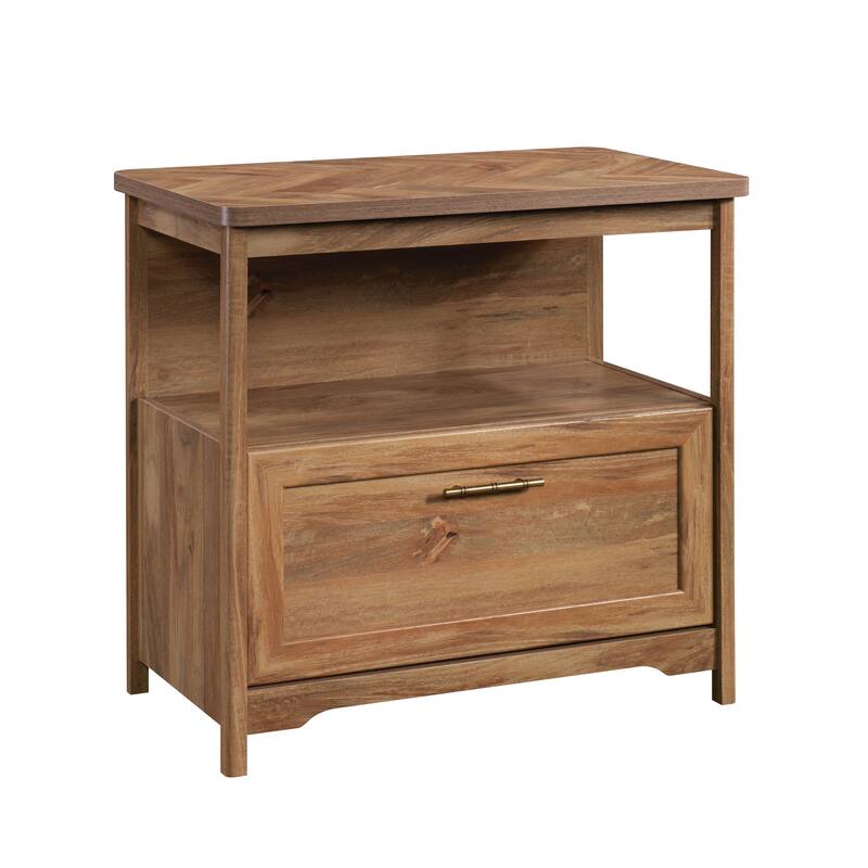 Wood Lateral File with Elegant Design, Brown