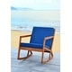 preview thumbnail 50 of 89, SAFAVIEH Outdoor Patio Furniture Vernon Rocking Chair w/ Cushion - 25.6" W x 37.7" D x 30.7" H