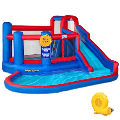 Sunny & Fun Big Time Bounce-A-Round Inflatable Water Slide Park