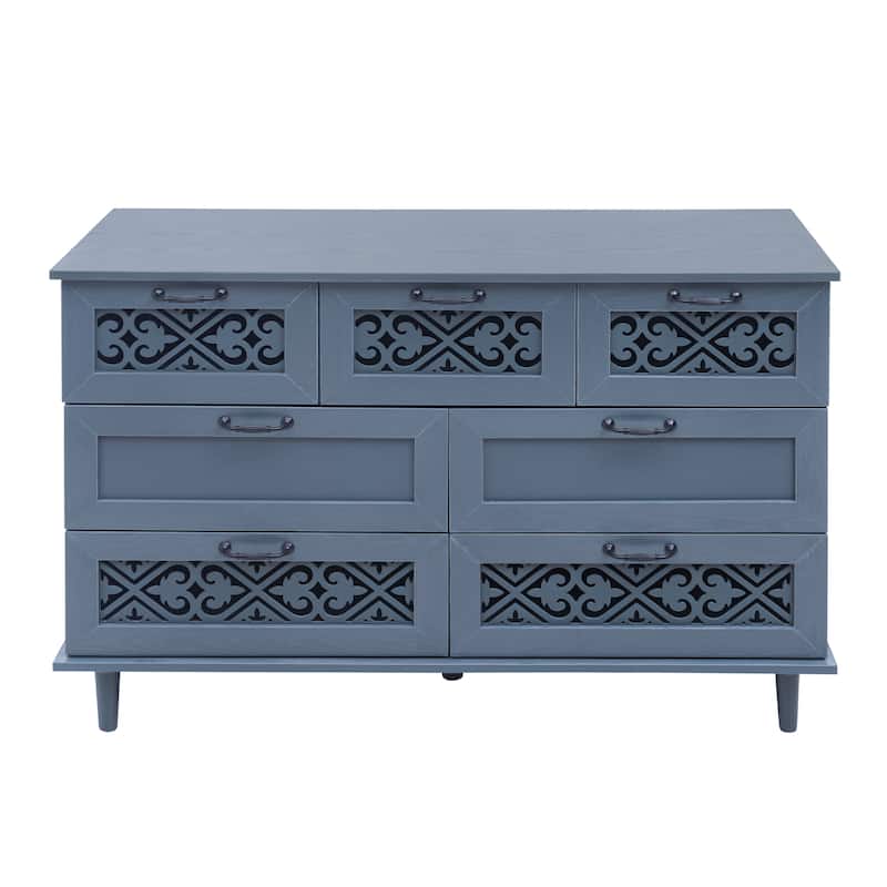 7 Drawer Cabinet American Furniture Suitable for Bedroom - N/A