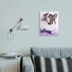 Stupell Happy Boston Terrier Pet Dog Portrait Black Purple Wood Wall ...