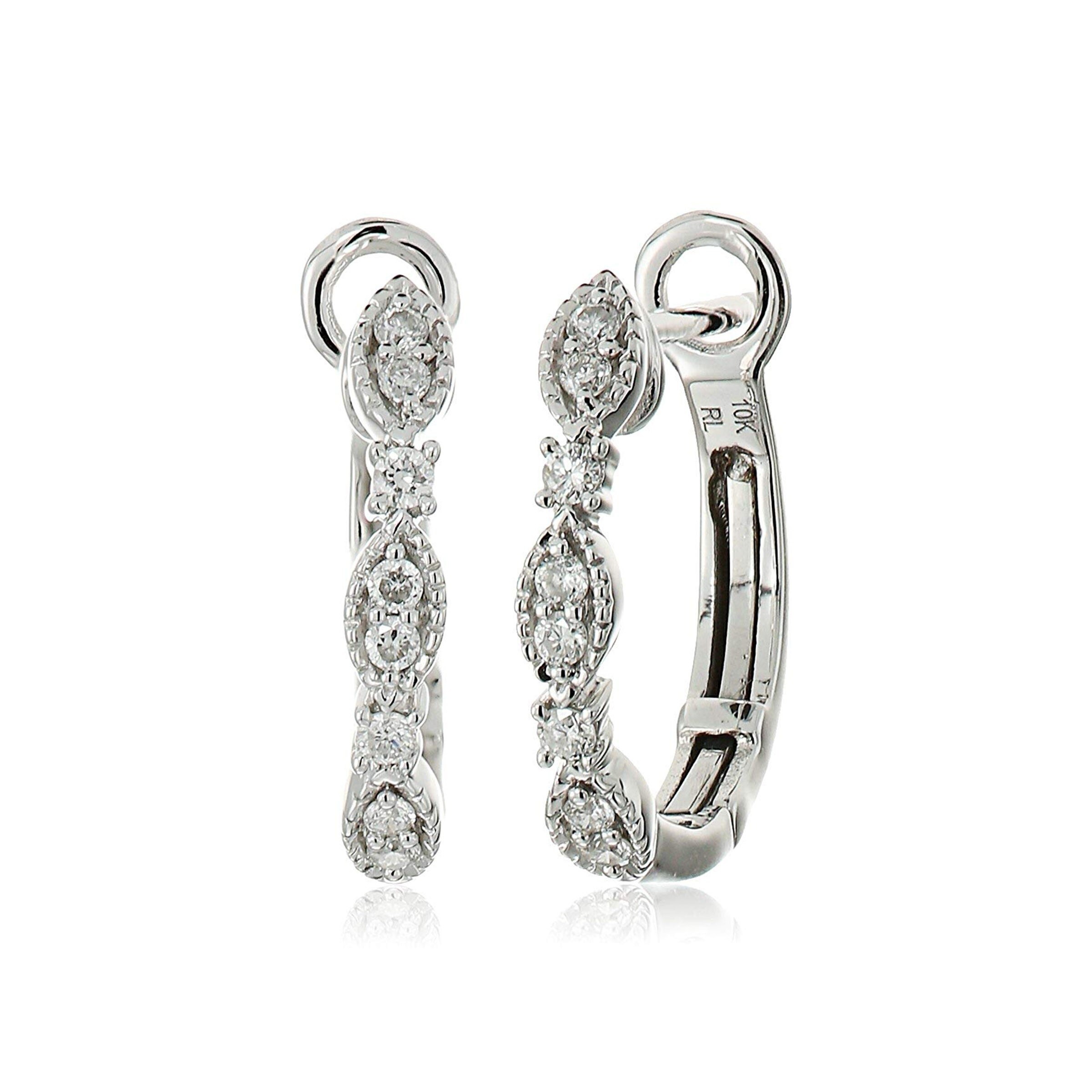 6 carat diamond hoop earrings