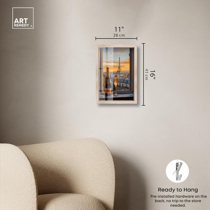 Classy Drink in Paris Shadowbox by Art Remedy