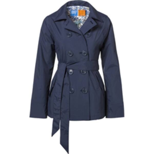 Shop Happy Rainy Days Women S Short Trench Coat Navy Blue