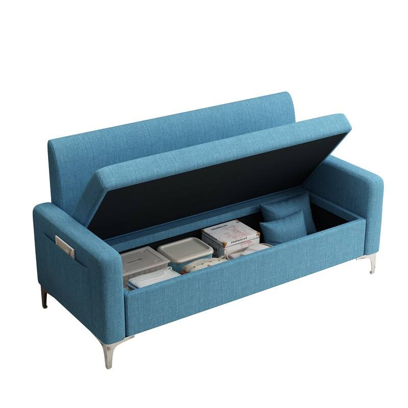 57.1" Two-Seater Sofa With Storage Function