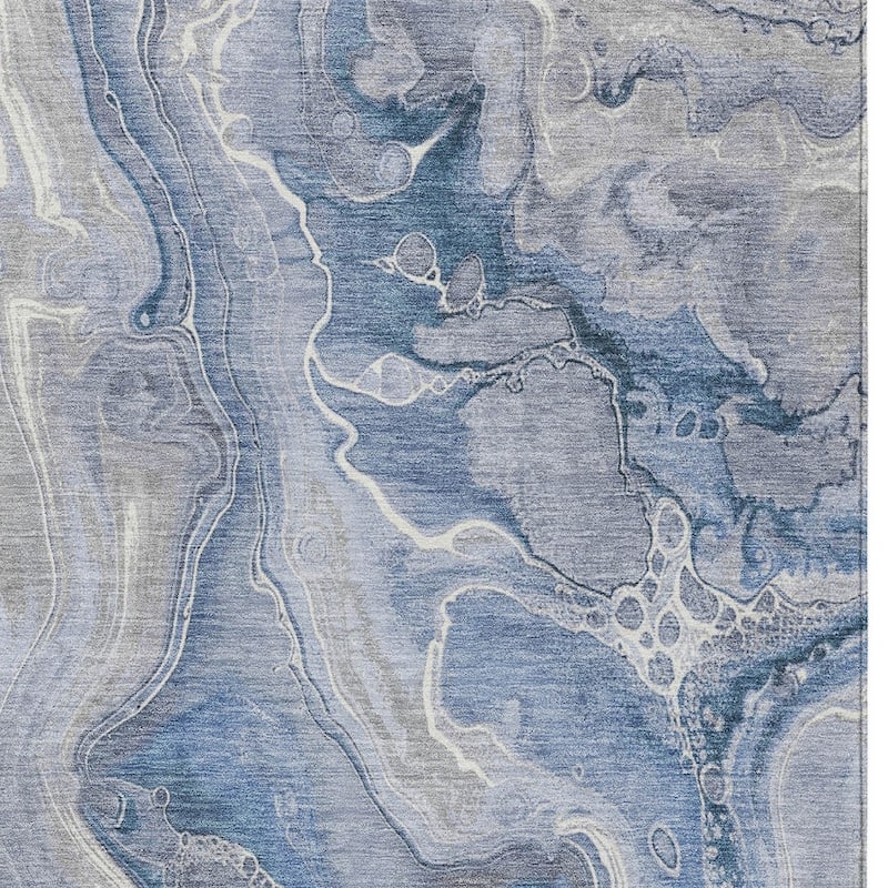 HomeRoots Abstract Modern Rectangle Outdoor Rug