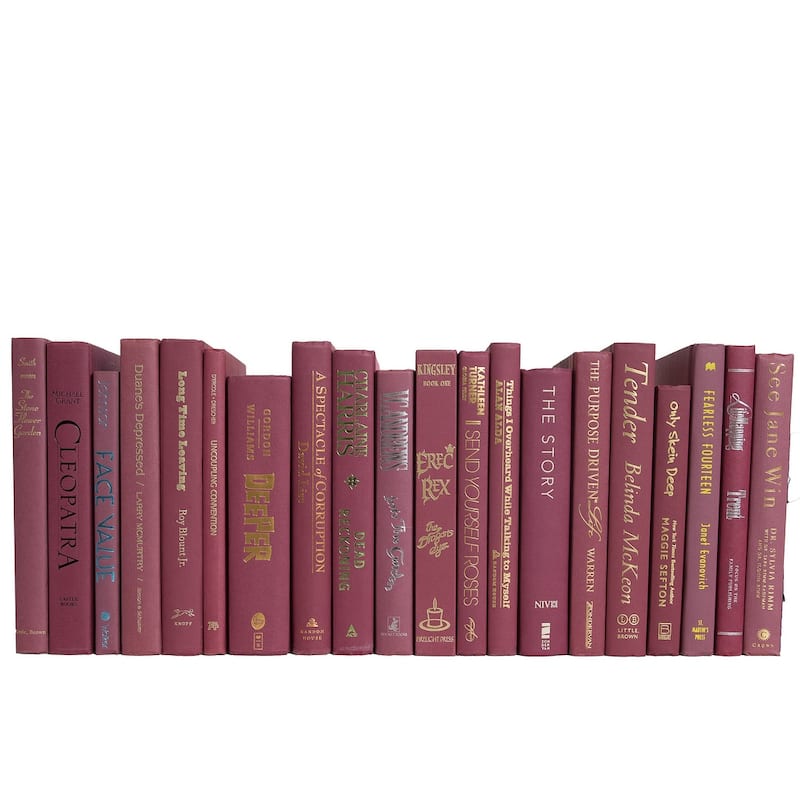 Books Red Decorative Accessories: Rosé Color By The Foot