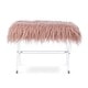 preview thumbnail 12 of 18, Glitzhome Modern Faux Fur Acrylic Accent Bench Ottoman