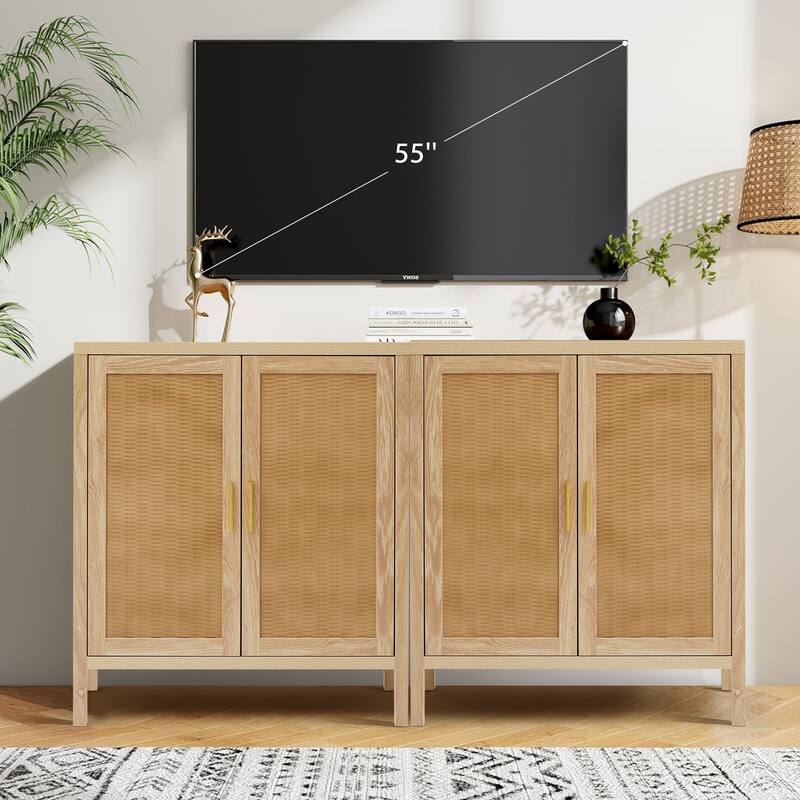 29in.W Wooden 2-Door Sideboard Buffet Cabinet With Storage